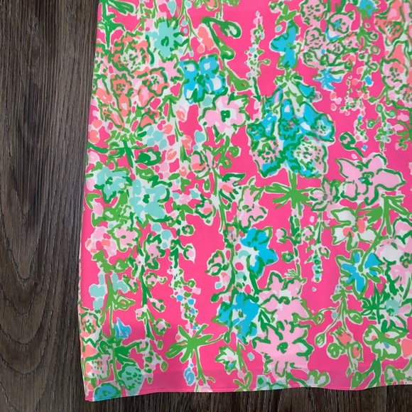 Lilly Pulitzer Dusk Silk Dress in Flamingo Pink Southern Charm print - Picture 4 of 8